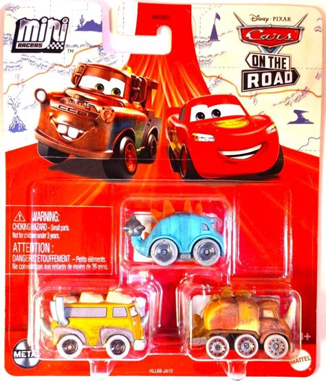 Disney Cars Mini Racers 3 Pack Quadratorquosaur Westfalanapus