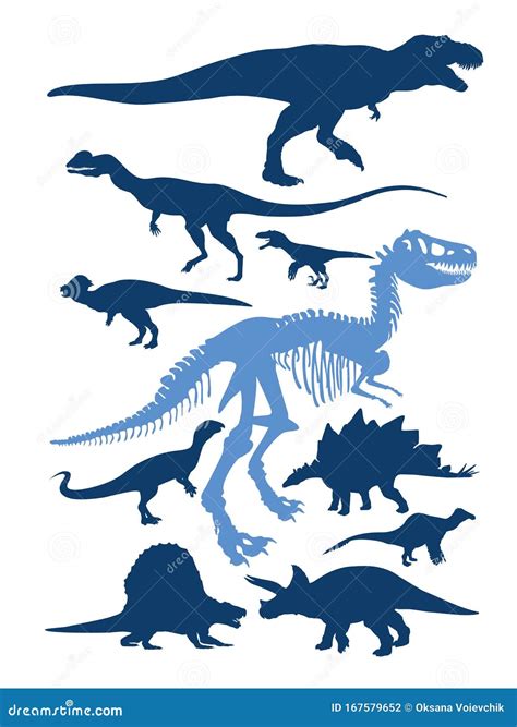 Dinosaur Silhouette Vector Stock Vector Illustration Of Paleontology