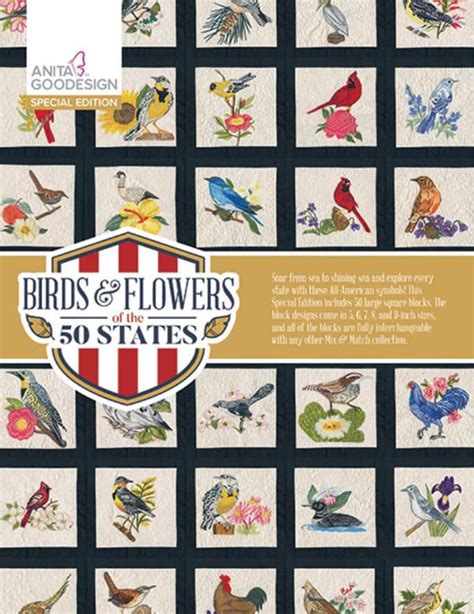 Birds And Flowers Of The 50 States New Anita Goodesign Etsy