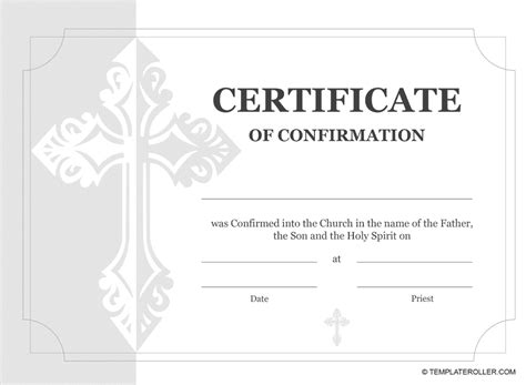 Confirmation Certificate Template Download Printable PDF | Templateroller