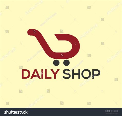 Daily Shop Logo Market Sells Delivery Stock Vector Royalty Free