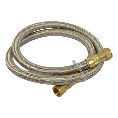 CONECTOR FLEXIBLE PARA GAS NATURAL Y LP 1 2 X 1 2 PULGADA PLATA COFLEX