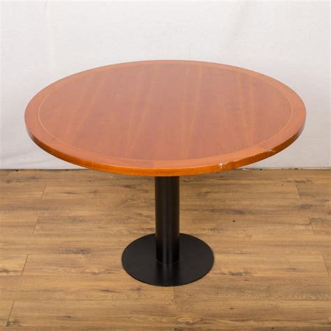 Inlaid Cherry Veneer 1070d Round Office Table Rt53