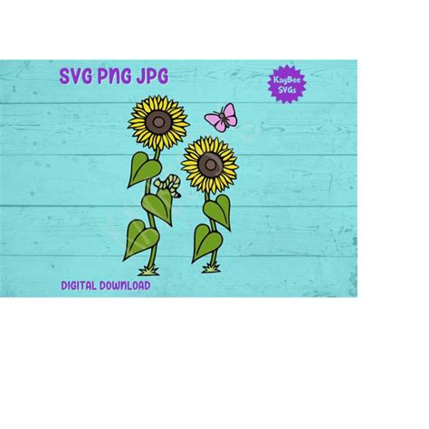 Sunflowers Svg Png  Clipart Digital Cut File Download For Inspire