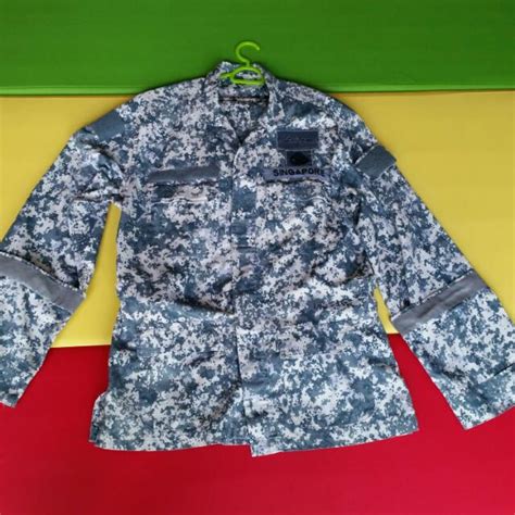 Singapore Navy No. 4 Pixelated Uniform, Men's Fashion, Tops & Sets, Shirts on Carousell