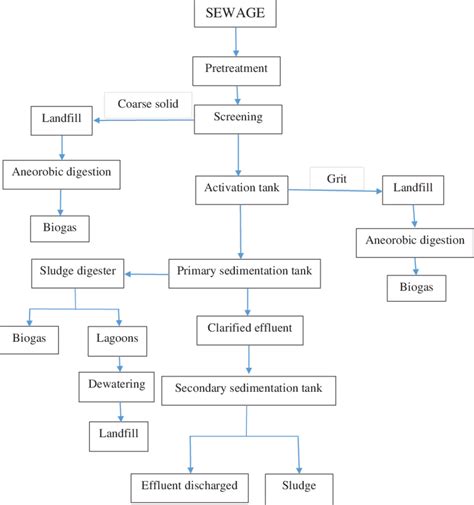 Sewage Treatment Process Diagram