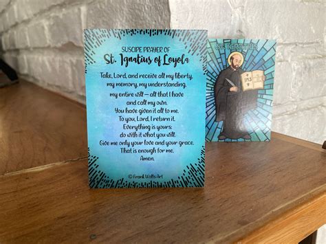 St Ignatius Of Loyola Holy Card With Suscipe Prayer Jesuit Patron