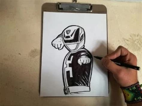 HOW TO DRAW POWER RANGER S P D GREEN Como Dibujar Power Ranger S P