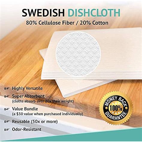 Swedish Dishcloth Cellulose Sponge Cloths Ndash Bulk Pack Of Eco