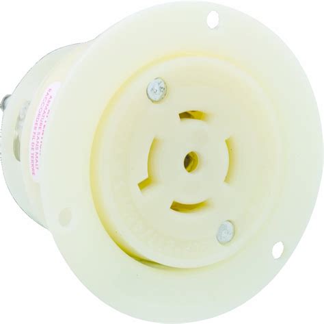 Leviton 2526 20 277 480 Volt 3PY Flanged Outlet Locking