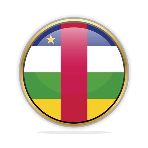 Button Flag Design Template Central African Republic 13810599 Vector ...