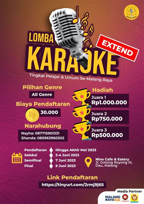 Ayo Pelajar Dan Mahasiswa Ikuti Lomba Karaoke Nine Cafe Eatery