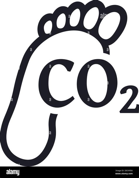 CO2 Fuß Symbol ökologischen Fußabdruck Umriss Symbol Vektor