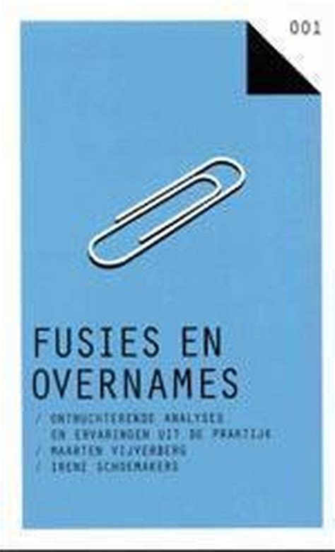 Fusies En Overnames M Vijverberg Boeken Bol