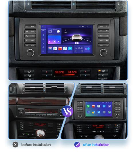 Android Head Unit Gps Sat Navi Radio Carplay For Bmw Series E