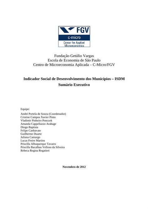 Pdf Funda O Get Lio Vargas Escola De Economia De S O Cmicro Fgv