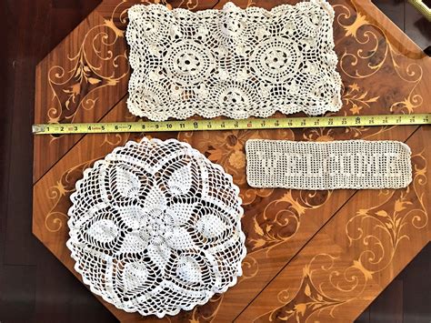 Assorted Vintage Hand Crocheted Doilies Etsy