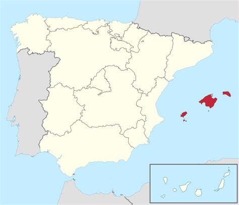 Mapa de Islas Baleares Provincia Municipios Turístico y Carreteras