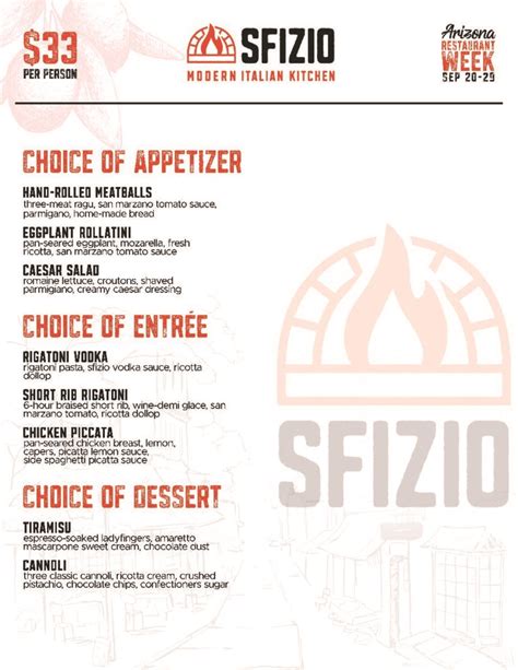 SFIZIO Modern Italian Kitchen – Arizona Restaurant Week