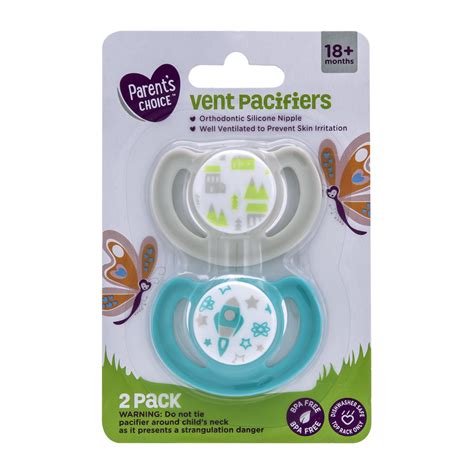 Parents Choice Parent`s Choice 2pk Vent Pacifier 18m