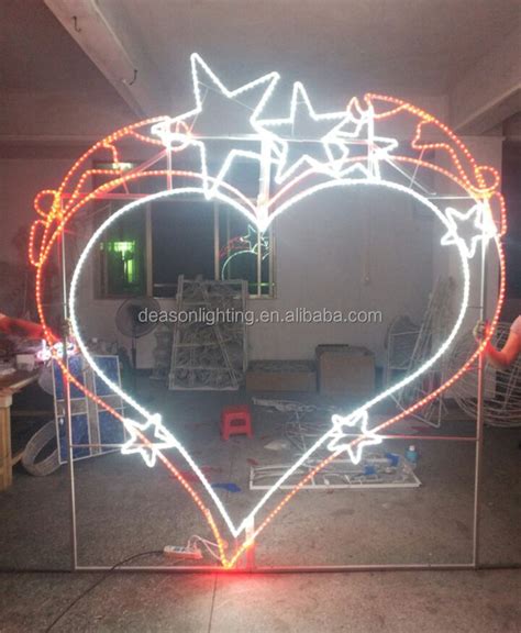 Wedding Decoration D Christmas Led Heart Arch Light Outdoor Street