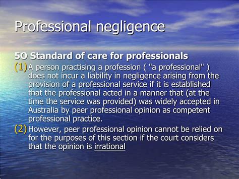 Ppt Law Of Torts Weekend Lecture 2a Negligence Duty Of Care And Breach