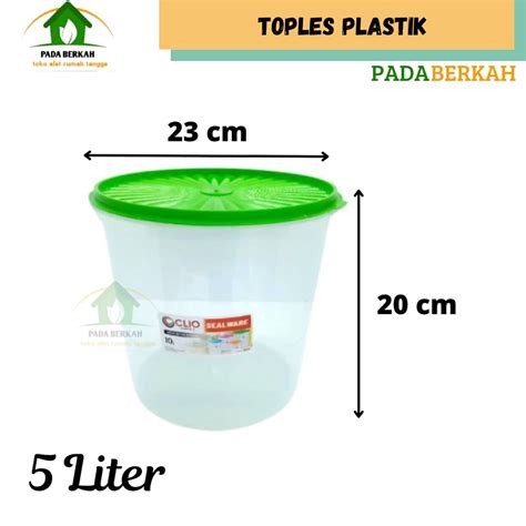 Jual Ready Stok Toples Makanan Plastik Sealware Toples Kerupuk