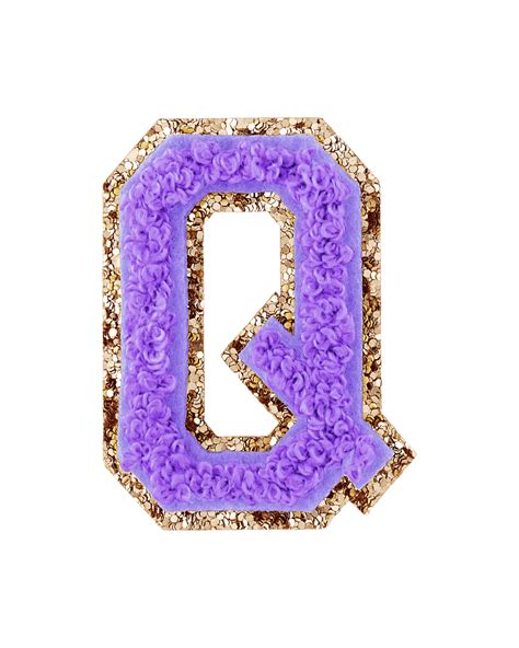 Stoney Clover Lane Lavender Purple Glitter Varsity Letter Patches