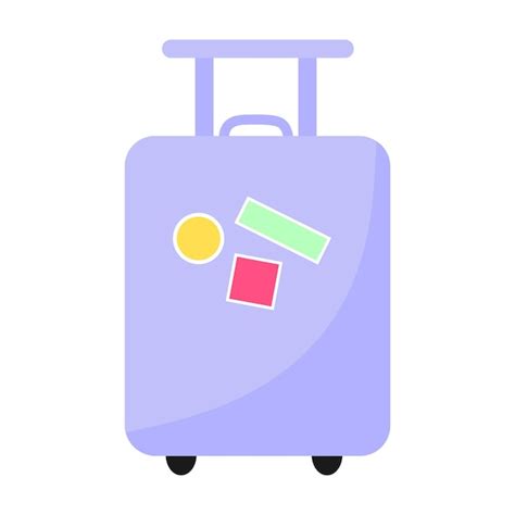 Premium Vector | Suitcase with stickers