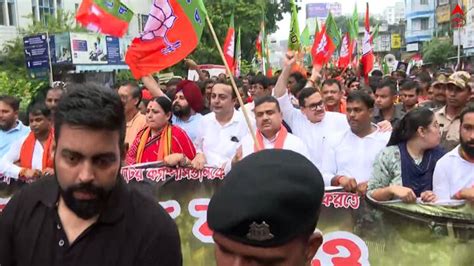 Bjp Protest Rally On Jadavpur University Bjp Protested Due To Protect Jadavpur University On Ju