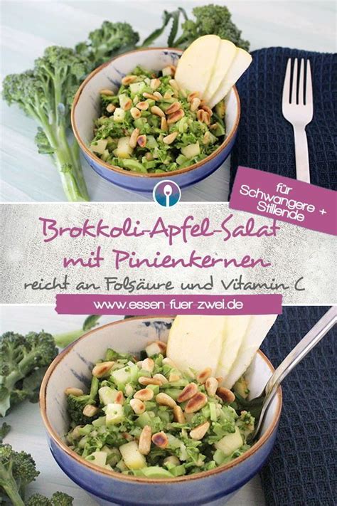 Brokkoli Apfel Salat Mit Pinienkernen Und Parmesan Gr Ne Gem Se Power