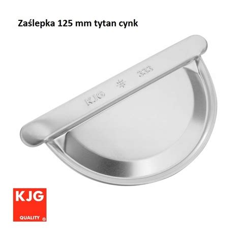 Zaślepka dekiel rynny 125 mm tytan cynk Stalcynk Cena Opinie