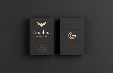 Free Gold Foil Business Card Mockup | Mockuptree