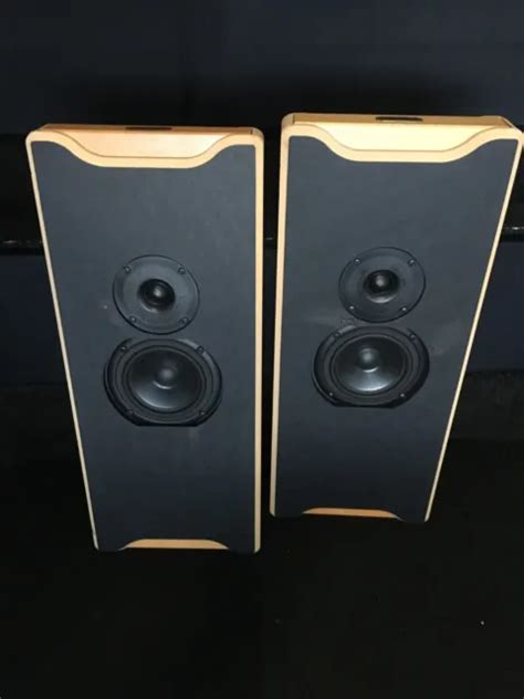 Kef H2b2 Subwoofer Passive And Sequence 200 Flat Panel Stereo Wall Speakers Col £70 00