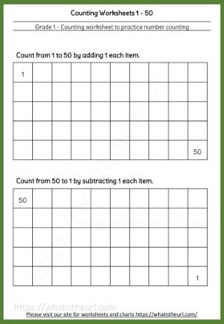 Counting From 1 To 50 Find The Missing Numbers Your Home Teacher