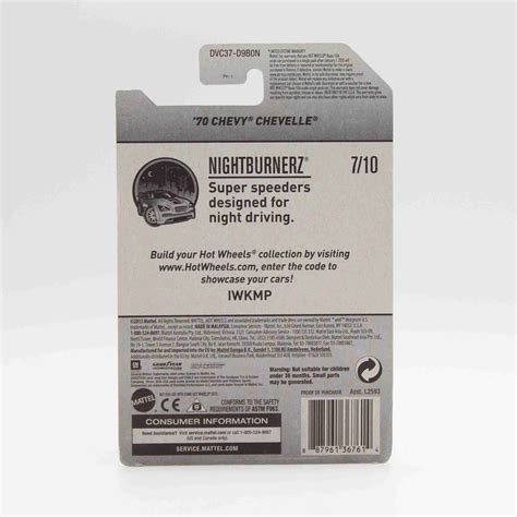 Hot Wheels 70 Chevy Chevelle Leonor Toy S Collectibles