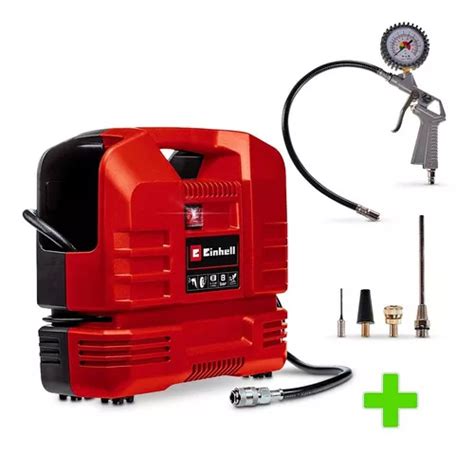 Compresor De Aire Portatil Auto Einhell Tc Ac 190 Of Set Color Rojo