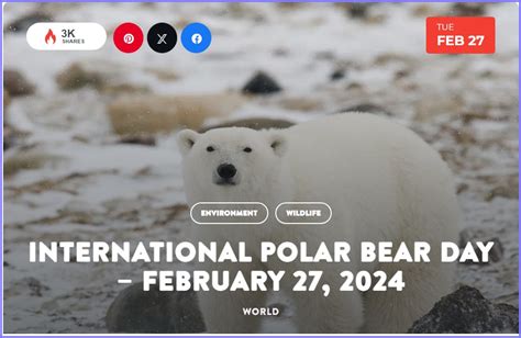 National Today International Polar Bear Day February 27 2024