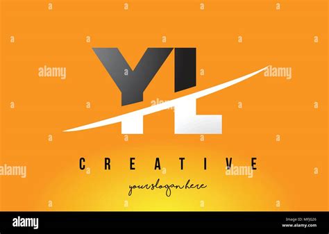 Yl Y L Letter Modern Logo Design With Swoosh Cutting The Middle Letters