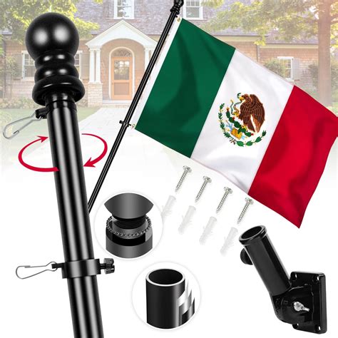 Amazon Mexico Flag With Poles For Outside House 6ft Aluminum No