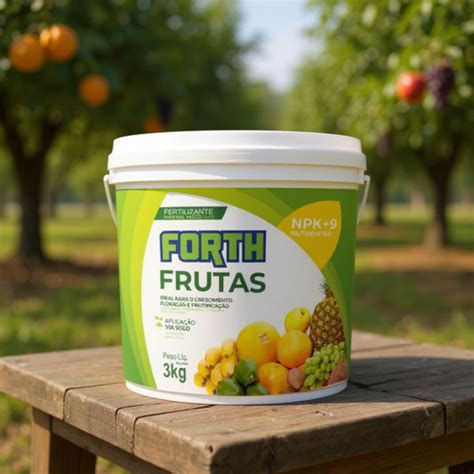 Forth Soluções Especializadas E Ocupacionais Ltda - Fertilizante Adubo Forth Frutas 3kg - Crescimento, Floração e Frutificação
