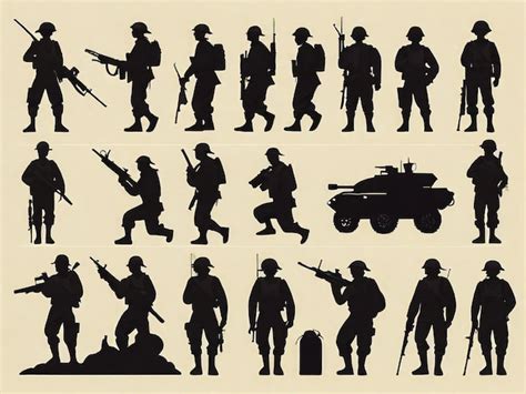 Premium Photo | Silhouette of a salute soldier in black