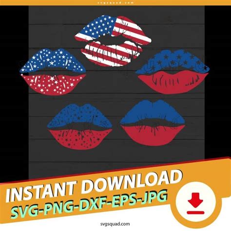 American Lips Svg 4th Of July Bundle Cut Files For Cricut Svgsquad