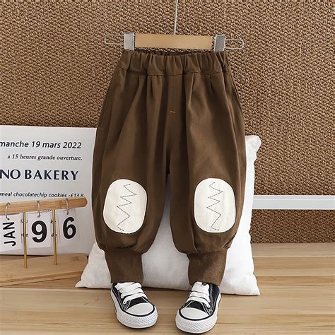 Aya Childrens Spring And Autumn Childrens Pants Applied Cloth Girl