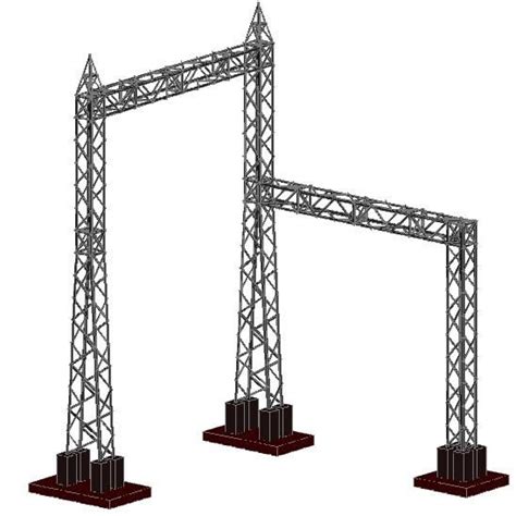 Portico De Subestacion Electrica En AutoCAD Librería CAD