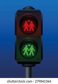 Pedestrian Light Gay Love Couple Vector Stock Vector Royalty Free Shutterstock