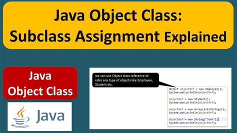 Java Object Class Assign Subclass Java Tutorial Youtube