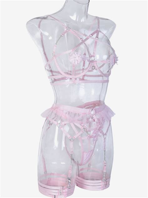 Lingerie Bras Bra For Woman Pink Piece Sexy Hot Underwear Milanoo