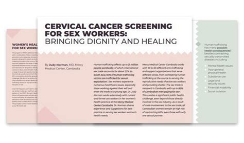 Cervical Cancer Screening For Sex Workers Mobileodt