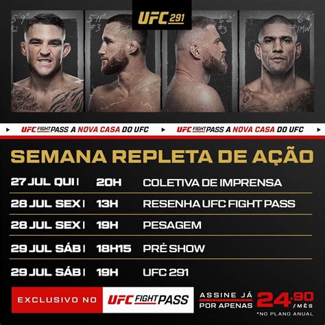 Ufc 291 Com Cinturão Bmf Em Disputa E Alex Poatan E Michel Pereira Em